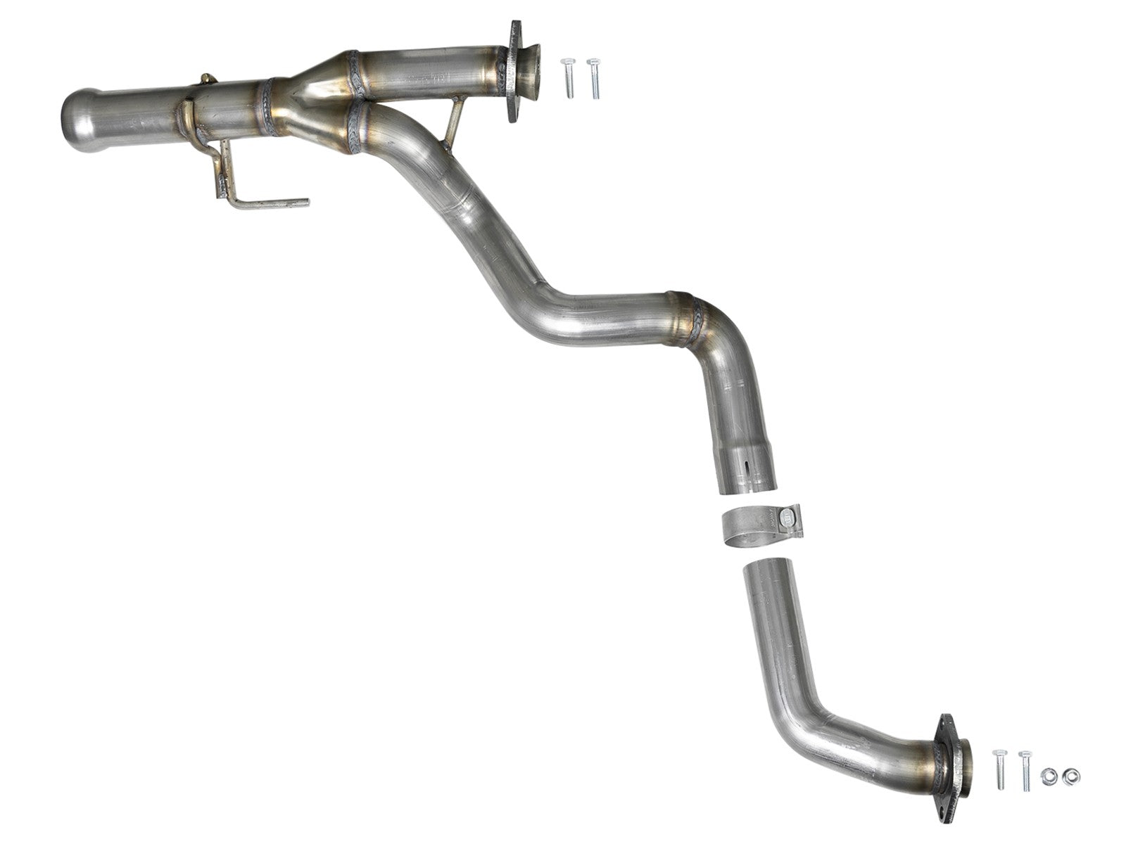 aFe POWER Twisted Steel Y-Pipe 2-1/4in 409 SS Exhaust System 2018 Jeep Wrangler (JL) V6-3.6L 48-48026