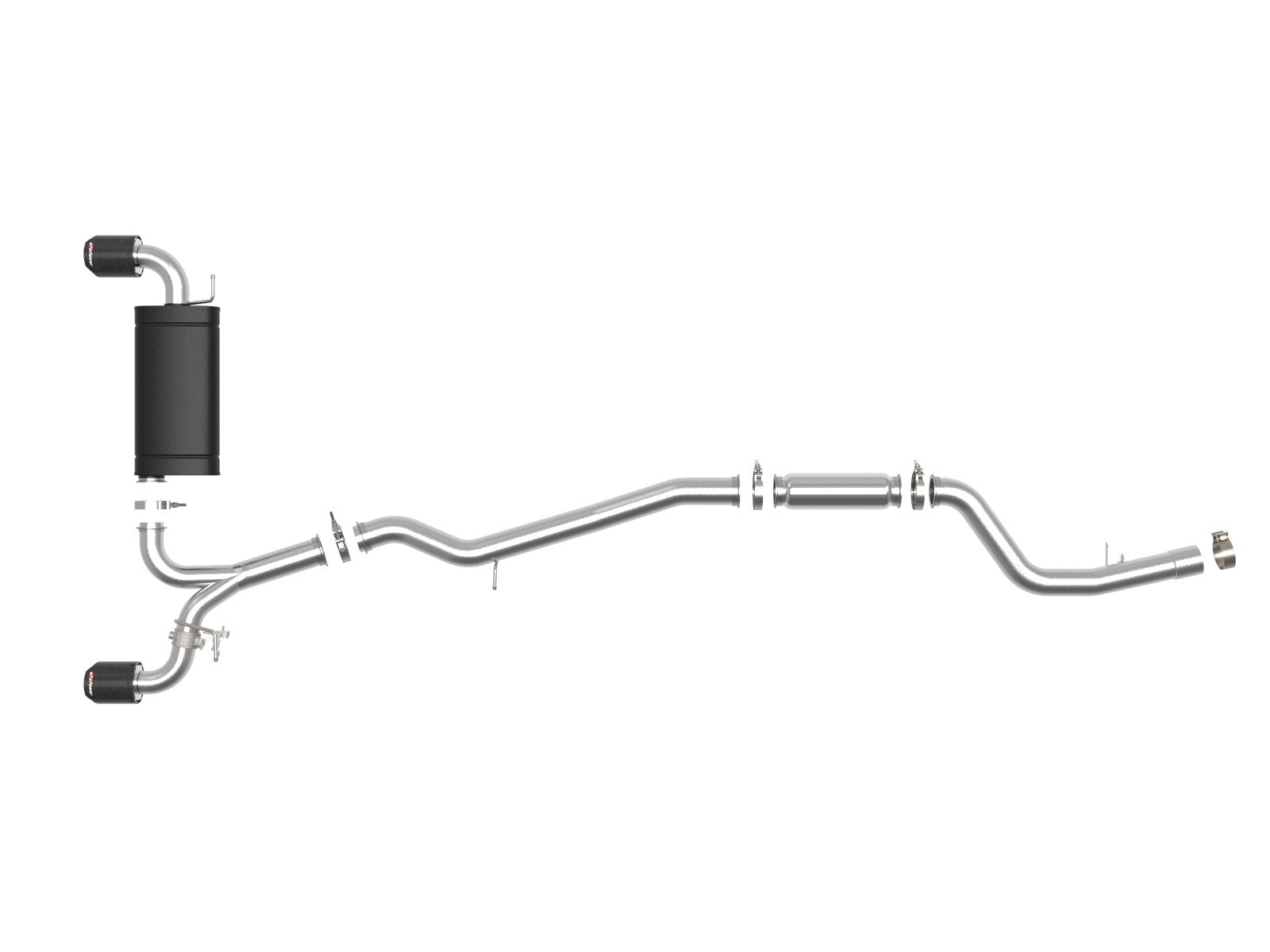 aFe POWER Takeda 2020-2022 Toyota Supra L6-3.0L (t) 3in-2.5in 304 SS CB Exhaust Carbon Tips 49-36043-C