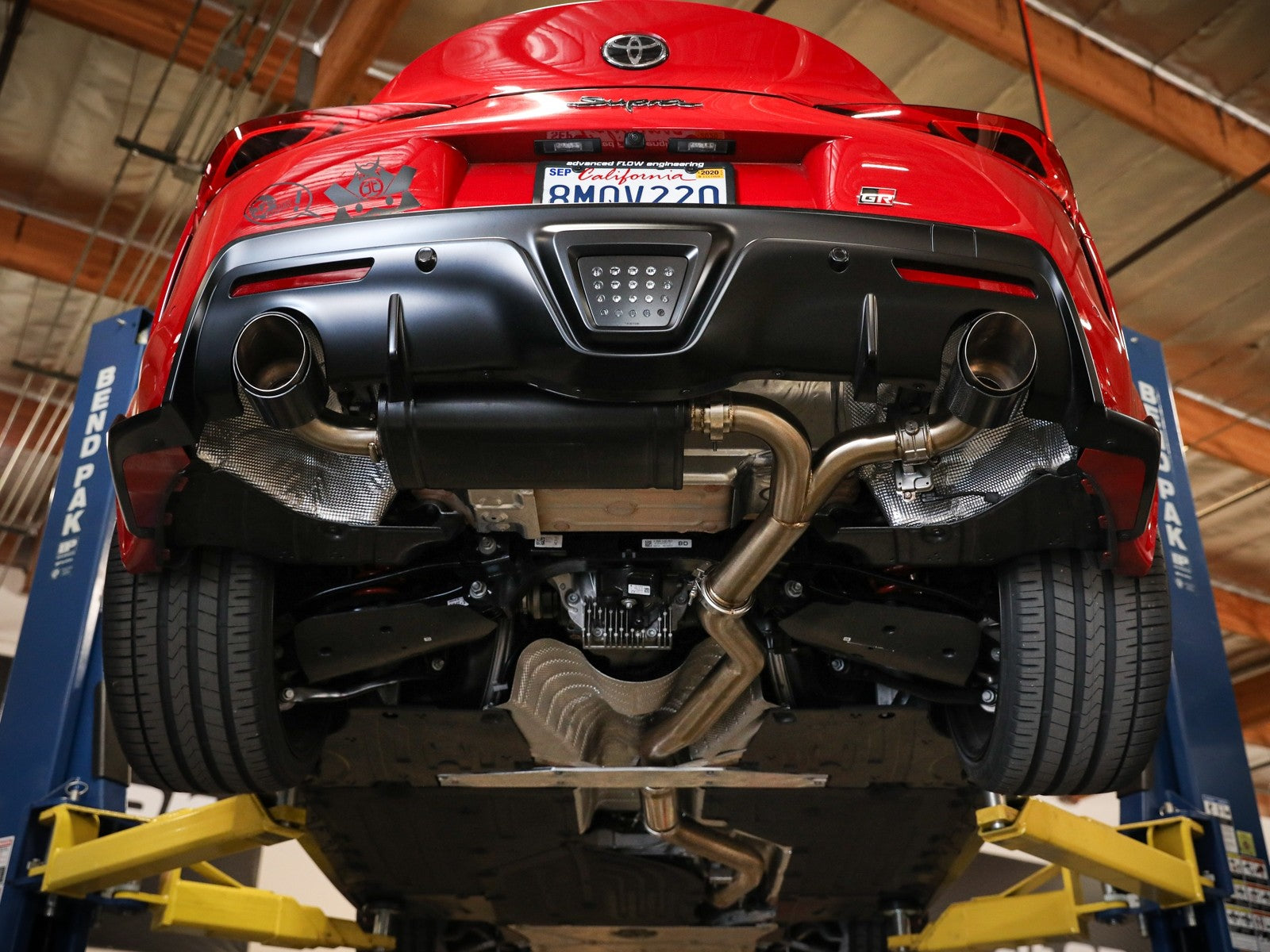 aFe POWER Takeda 2020-2022 Toyota Supra L6-3.0L (t) 3in-2.5in 304 SS CB Exhaust Carbon Tips 49-36043-C