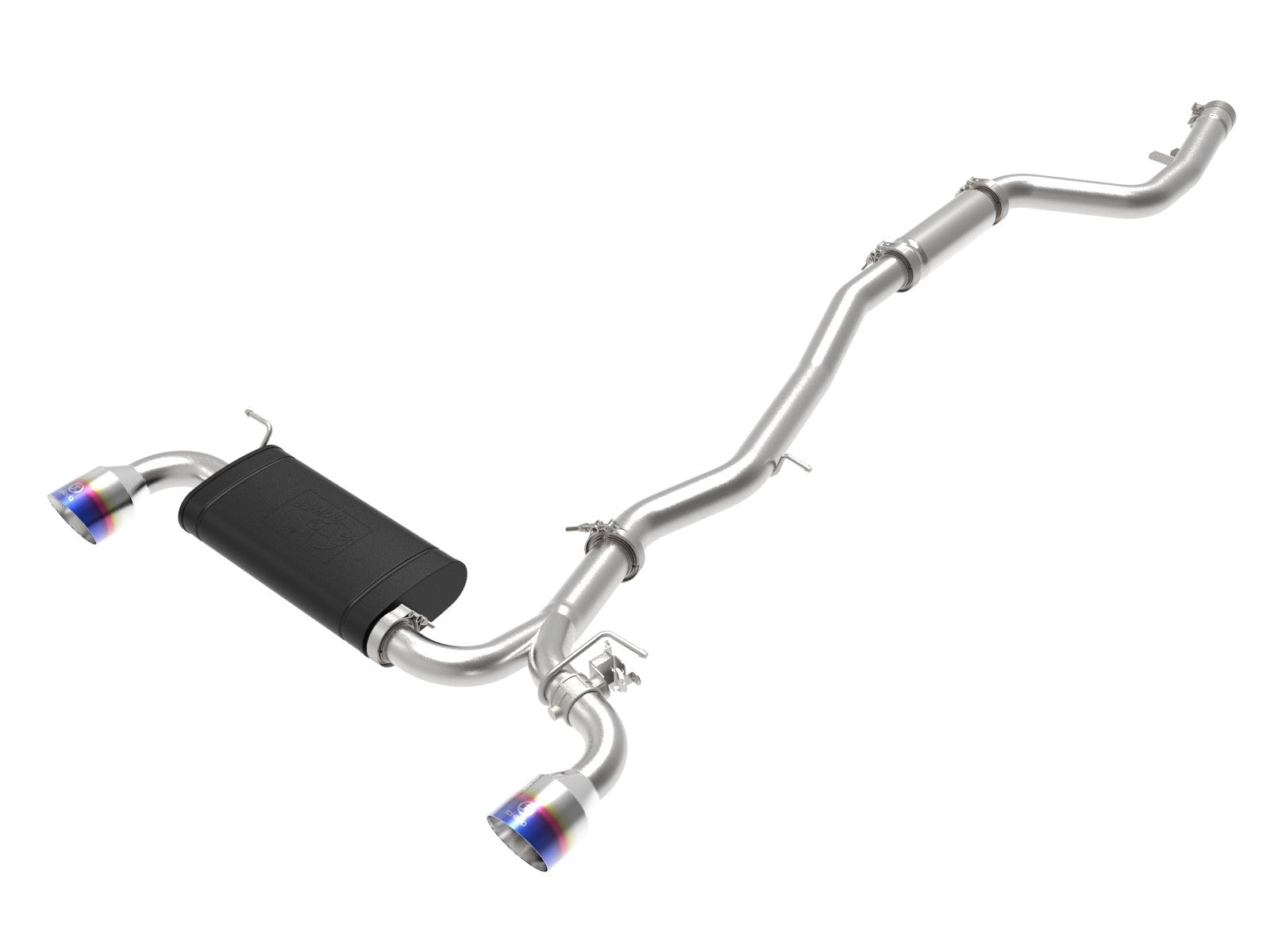 aFe POWER Takeda 2020-2022 Toyota Supra L6-3.0L (t) 3in-2.5in 304 SS CB Exhaust Blue Flame Tips 49-36043-L