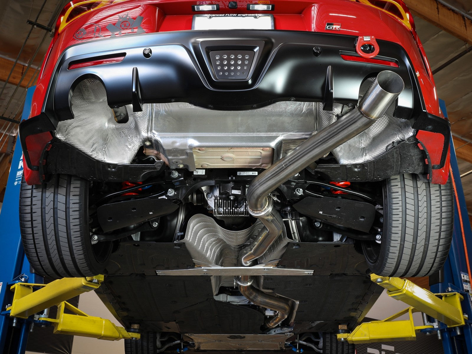 aFe POWER Takeda 2020-2022 Toyota Supra L6-3.0L (t) 3.5in 304 SS CB Exhaust 4in Brushed Finish Tip 49-36045-H