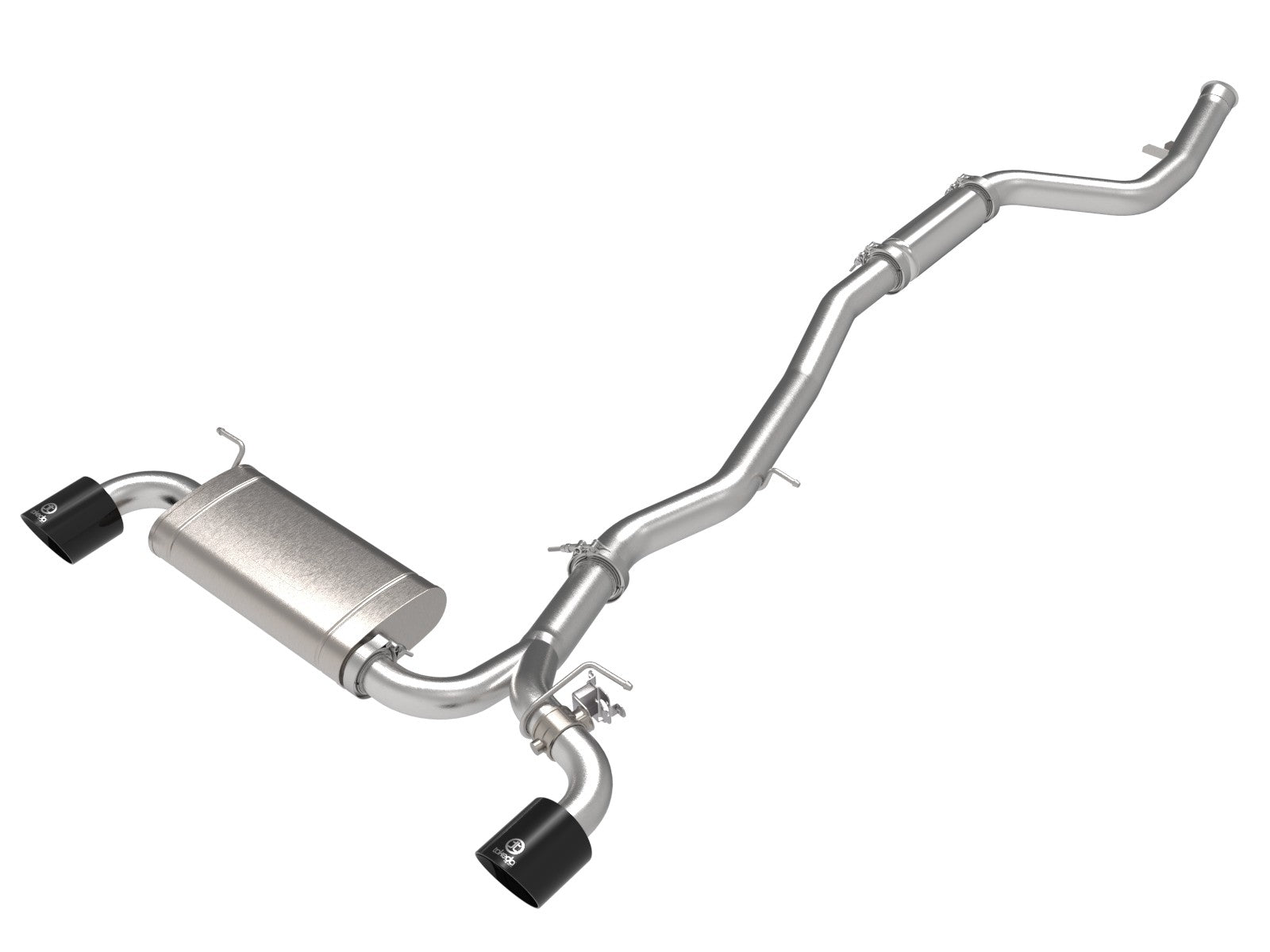 aFe POWER Takeda 2021-2022 Toyota Supra 2.0L (t) 2.5in-3in 304 SS CB Exhaust w/ Black Tips 49-36050-B