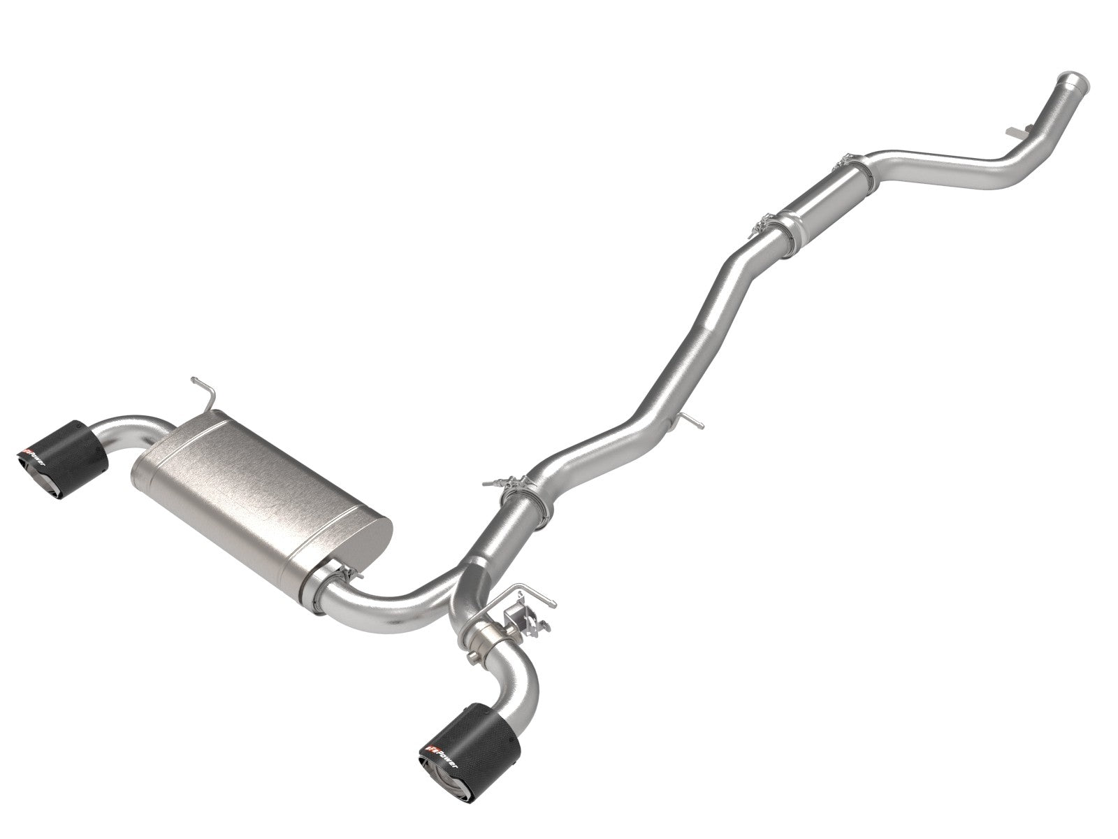 aFe POWER Takeda 2021-2022 Toyota Supra 2.0L (t) 2.5in-3in 304 SS CB Exhaust w/ Carbon Tips 49-36050-C