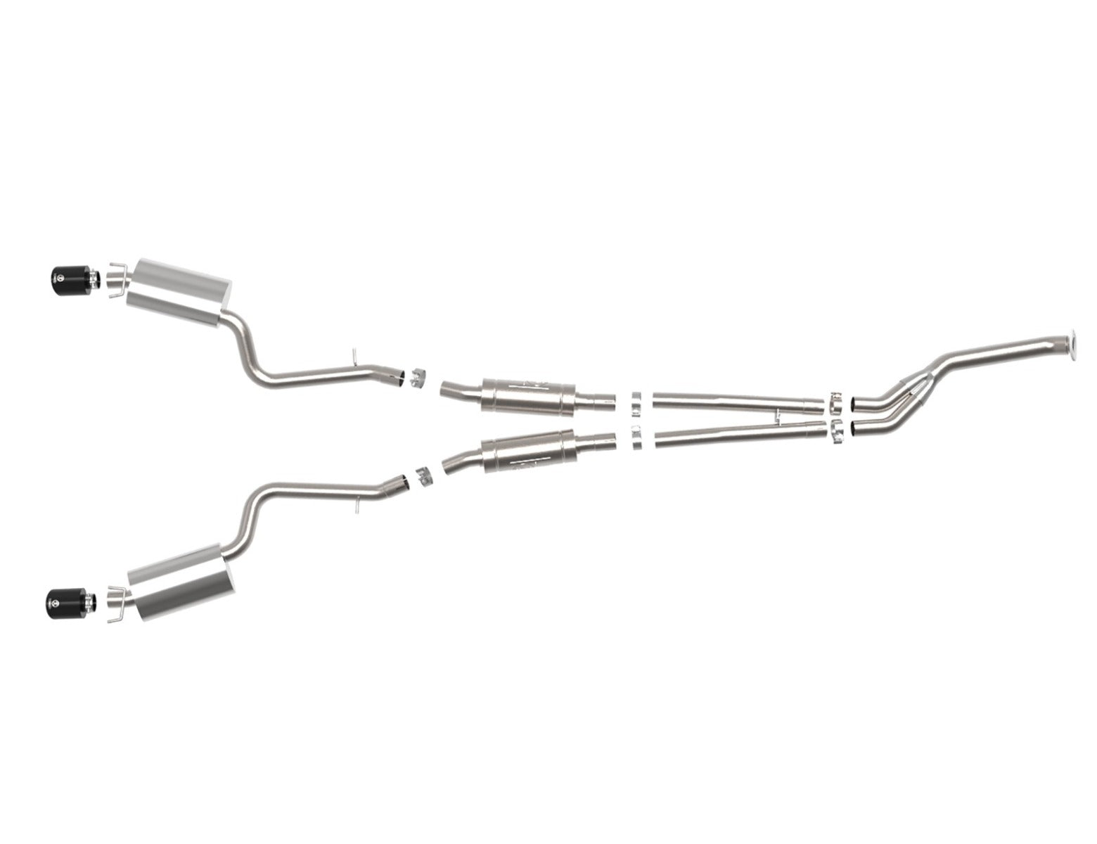 aFe POWER Takeda 16-17 Lexus IS200t // 18-22 IS300 L4-2.0L (t) 2.5in-3in 304 SS CB Exhaust w/ Black Tips 49-36059-B