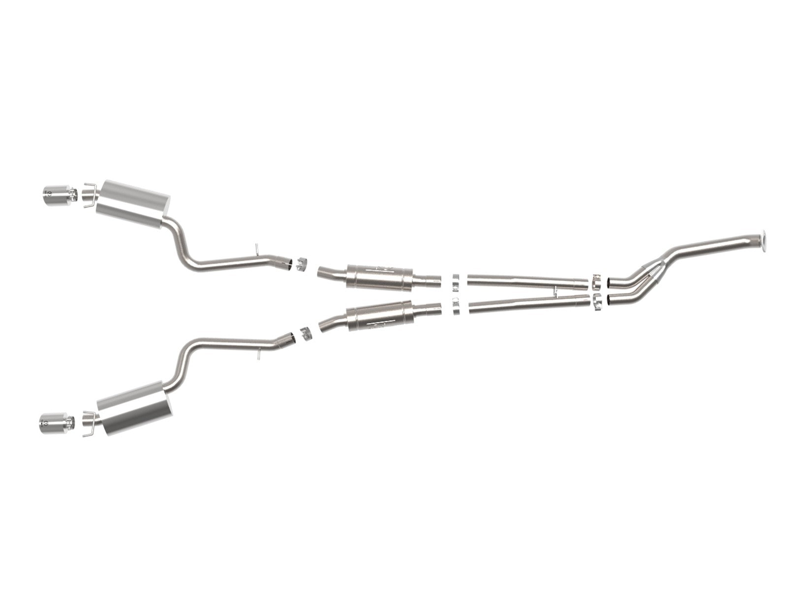 aFe POWER Takeda 16-17 Lexus IS200t // 18-22 IS300 L4-2.0L (t) 2.5in-3in 304 SS CB Exhaust w/Polish Tip 49-36059-P