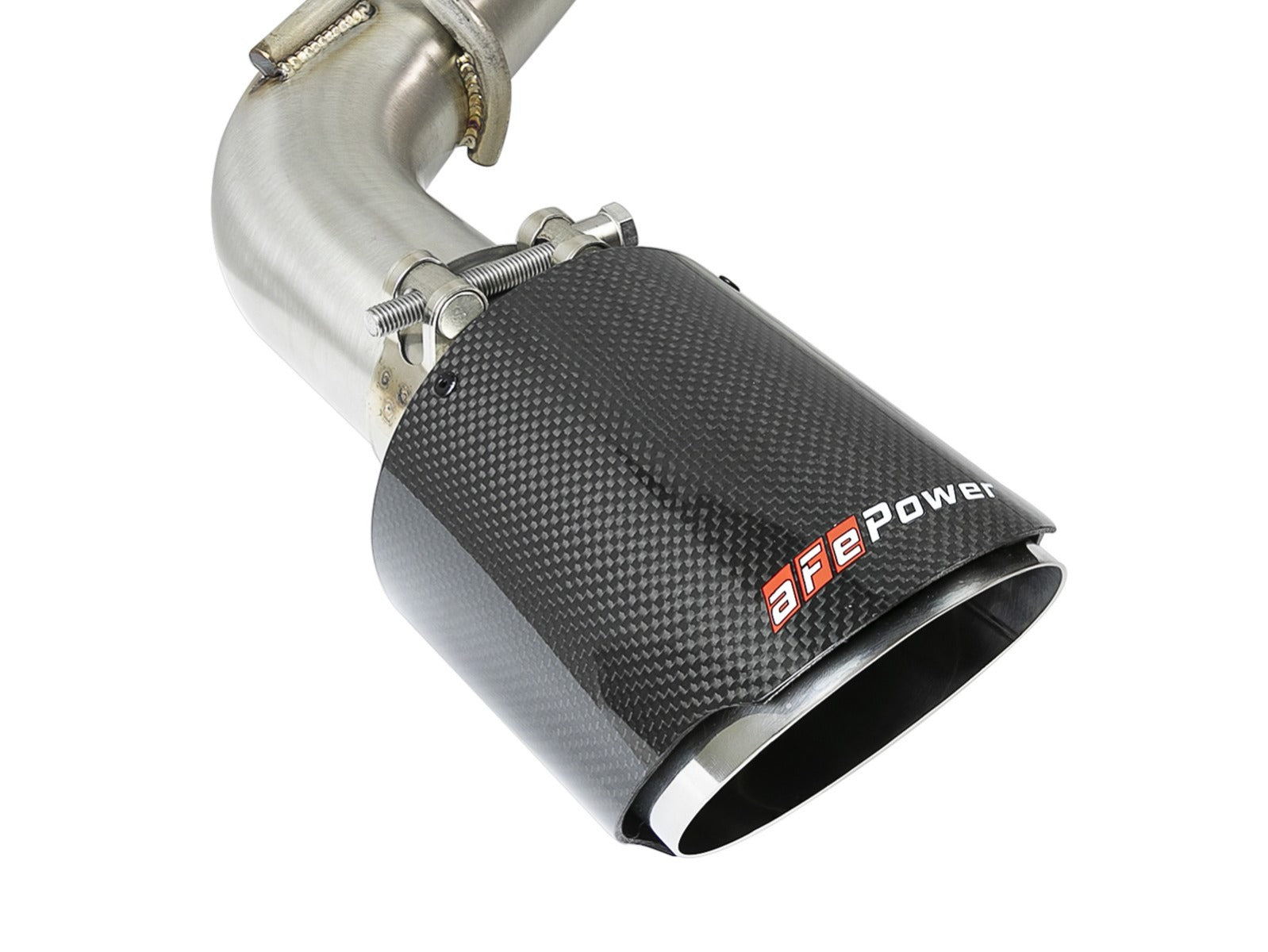 aFe POWER Takeda 2.5in 304 SS CB Exhaust w/ Carbon Fiber Tips 17-22 Infiniti Q60 V6-3.0L (tt) 49-36134NM-C