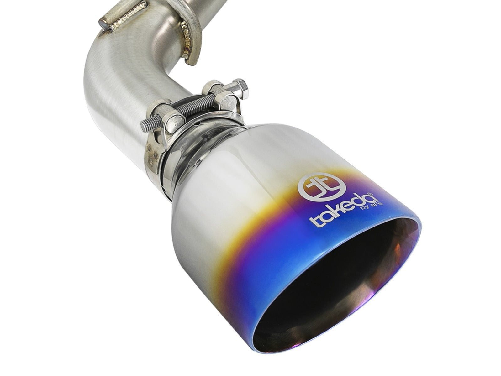 aFe POWER Takeda 2.5in 304 SS CB Exhaust w/ Blue Flame Tips 17-22 Infiniti Q60 V6-3.0L (tt) 49-36134NM-L