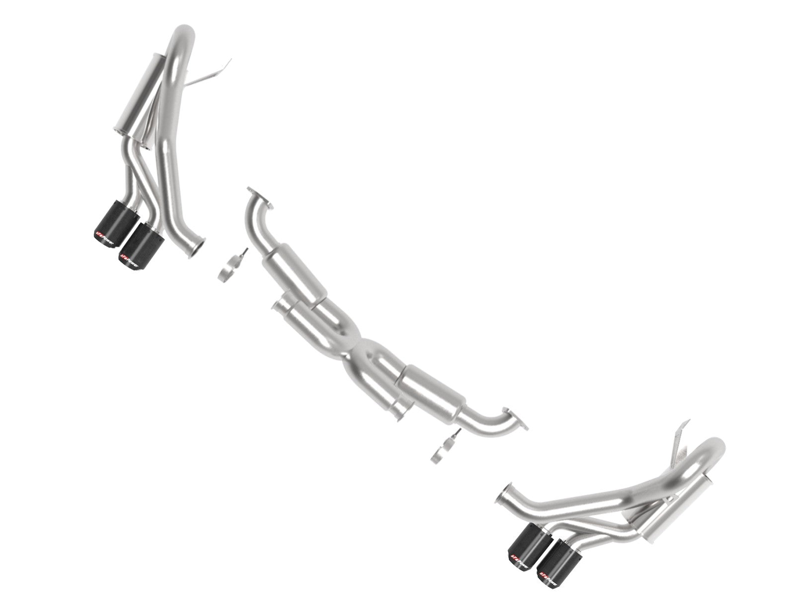 aFe Power Elite SS-304 Carbon Tip Dual Cat Back Exhaust 12-16 Porsche 911 C2S (991) H6-3.8L 49-36406-C