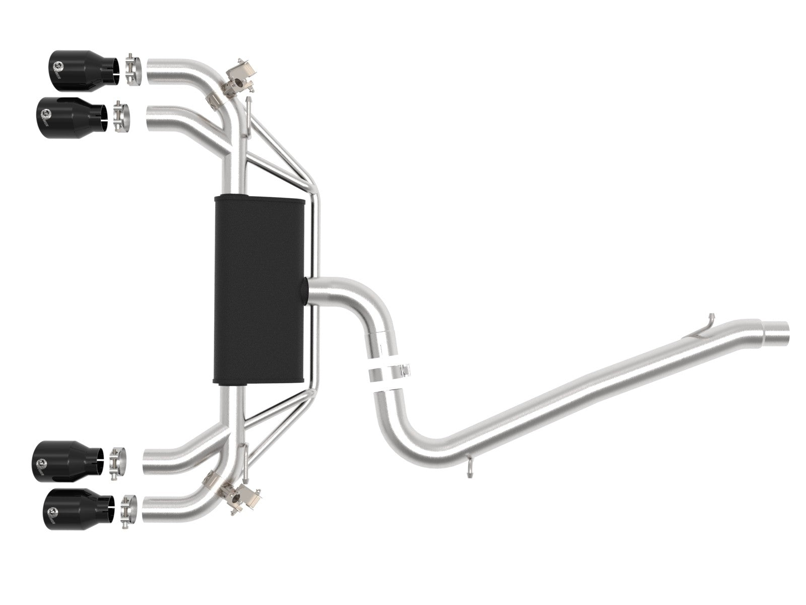afe POWER MACH Force-Xp 15-19 Volkswagen Golf R L4-2.0L(T) 304 SS Cat-Back Exhaust System - Black 49-36430-B