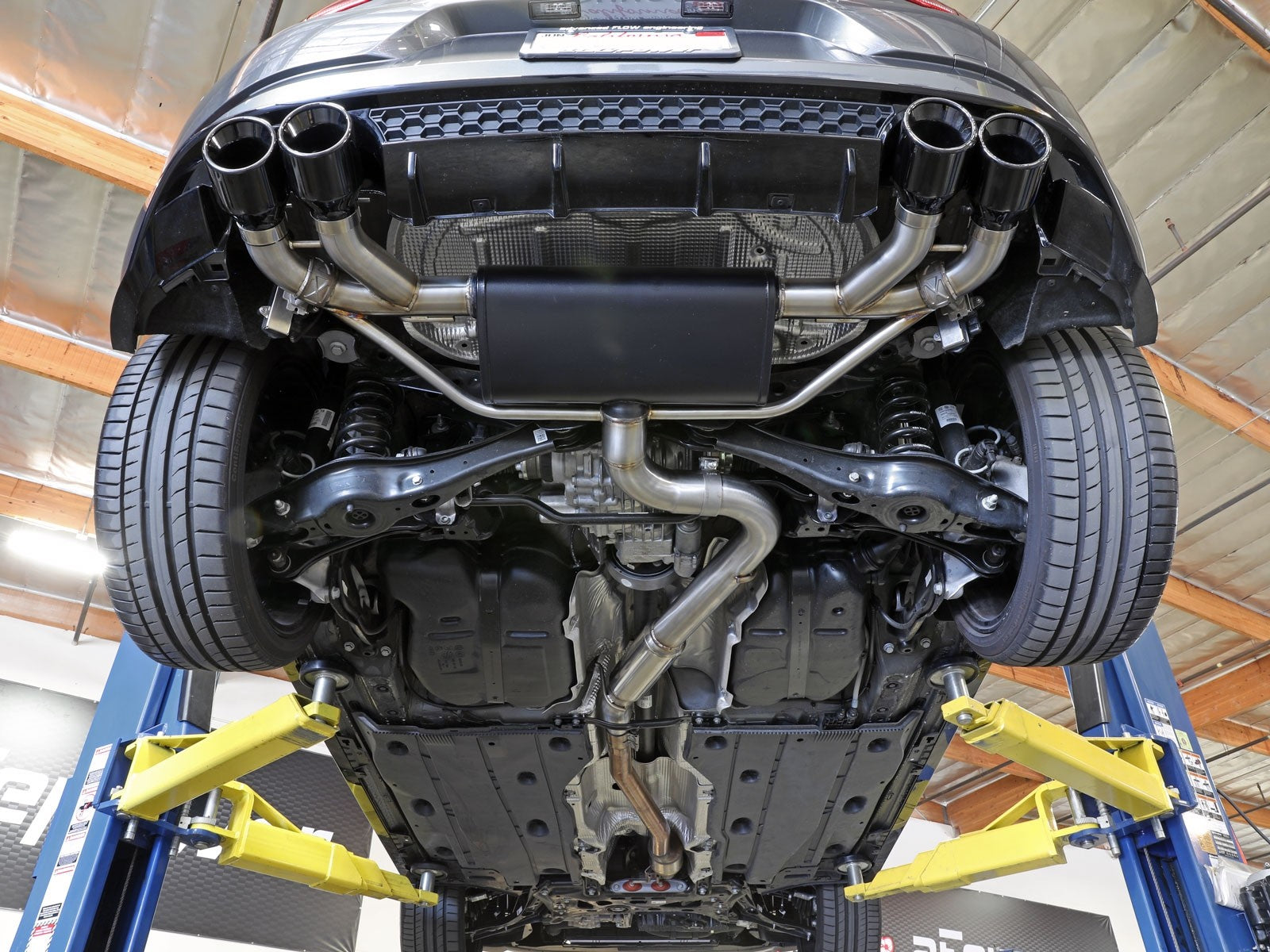 afe POWER MACH Force-Xp 15-19 Volkswagen Golf R L4-2.0L(T) 304 SS Cat-Back Exhaust System - Black 49-36430-B