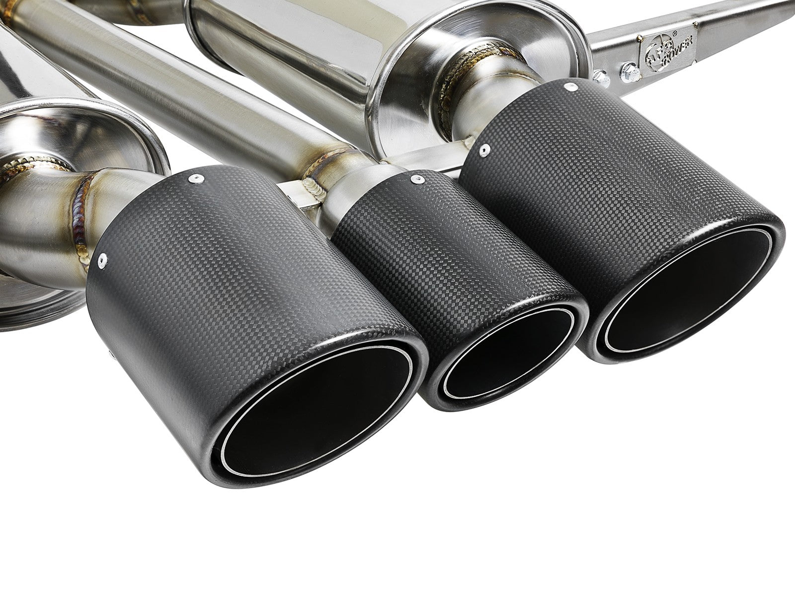 aFe POWER Takeda 2-1/2in to 2-1/4in 304SS Catback Dual-Exit Exhaust 17-21 Honda Civic Type R w/CF Tips 49-36616-C