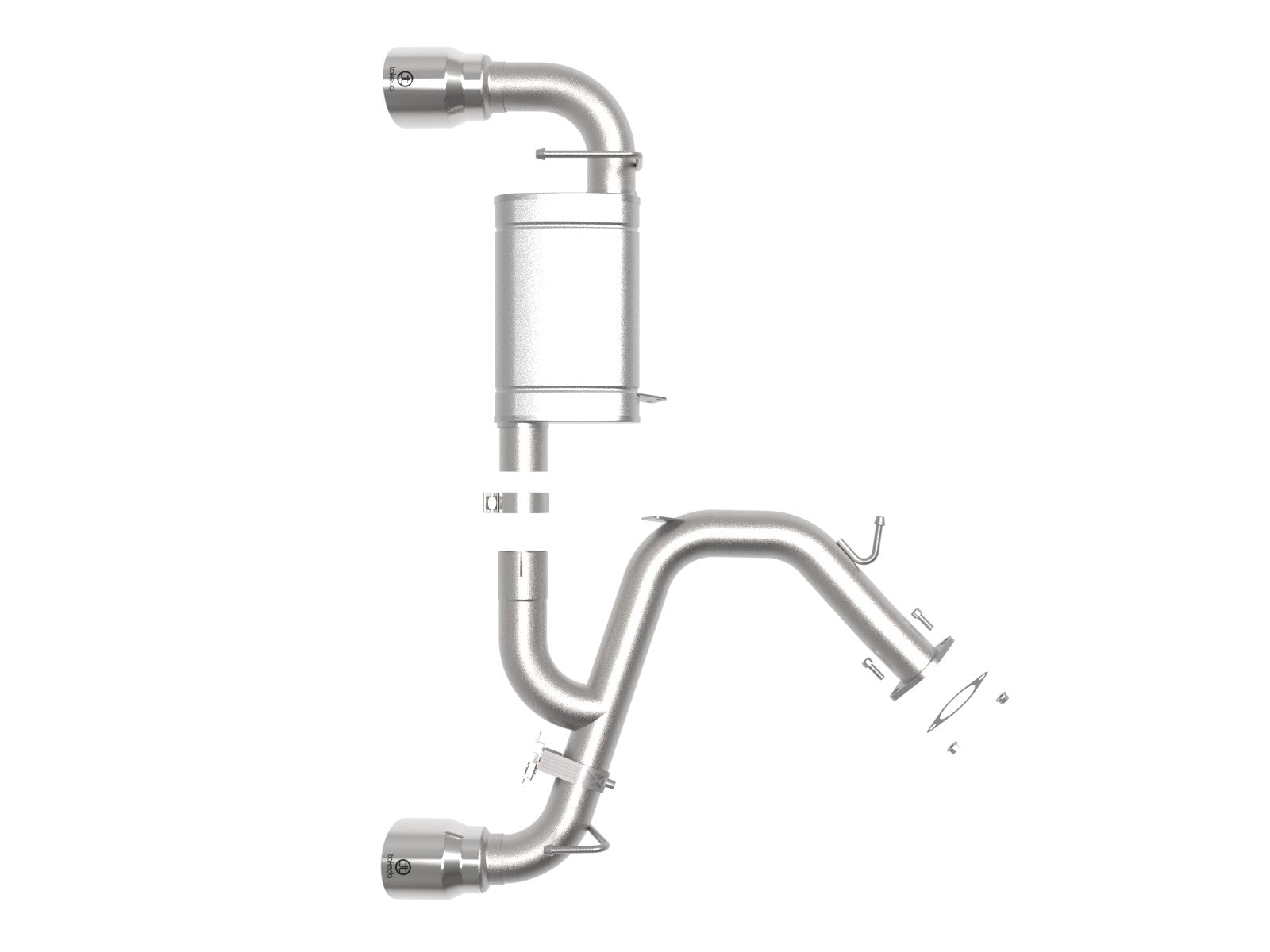 aFe Power Axle Back Exhaust - 19-20 Hyundai Veloster N L4-2.0L (t) w/ Polished tips 49-37007-P