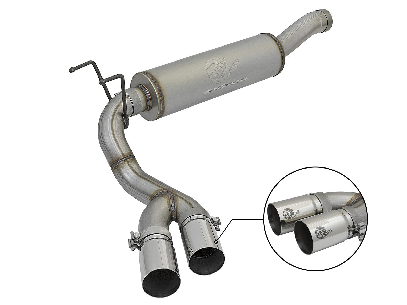 aFe POWER Rebel Series 3.5in 409 SS Cat Back Exhaust w/Pol Tips 14-18 RAM 2500/3500 V8-6.4L Hemi 49-42057-P