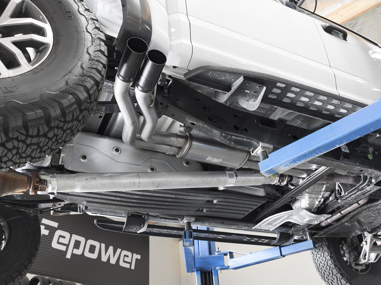 aFe POWER Rebel Series 3in 409 SS Cat Back Exhaust w/ Black Tips 17-20 Ford F-150 Raptor V6-3.5L 49-43091-B
