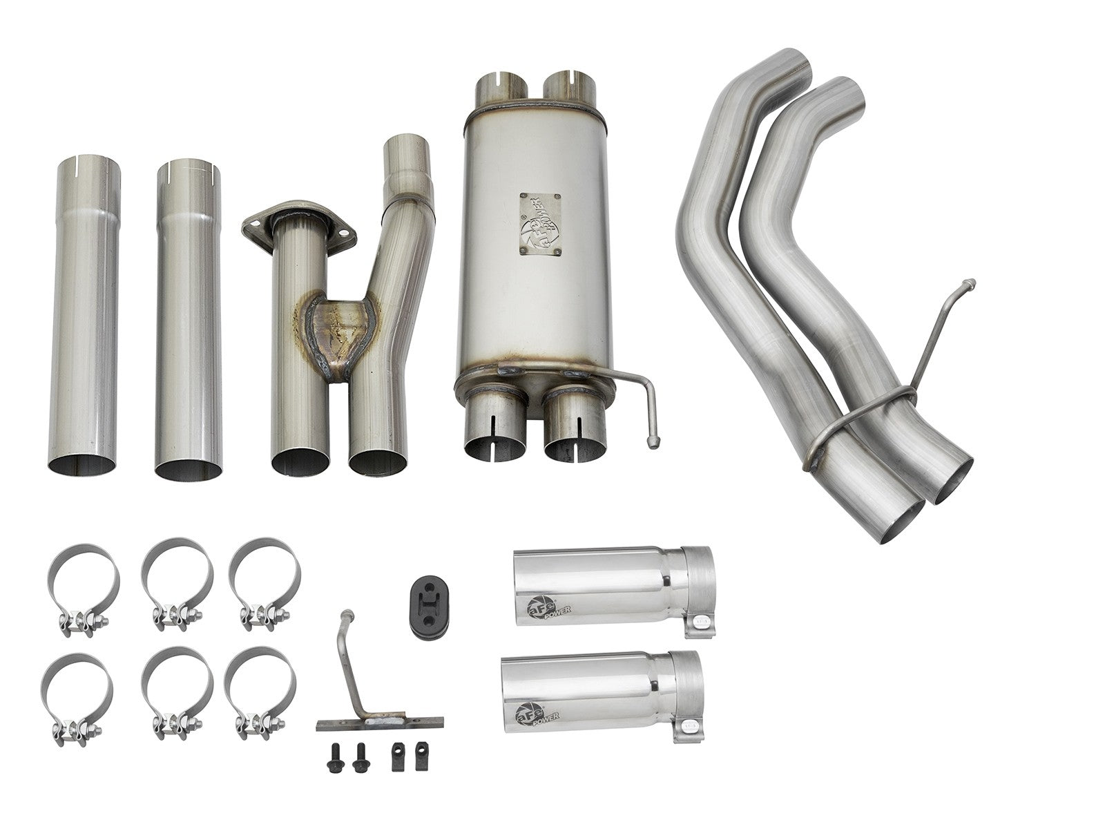 aFe POWER Rebel Series 3in 409 SS Cat Back Exhaust w/ Polished Tips 17-20 Ford F-150 Raptor V6-3.5L 49-43091-P