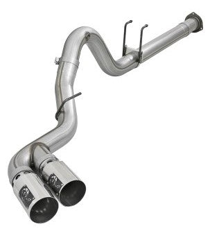 aFe Power 15-16 Ford F250/F350 6.7L Diesel Rebel XD 4in 409 SS DPF-Back Exhaust System - Pol Tips 49-43121-P