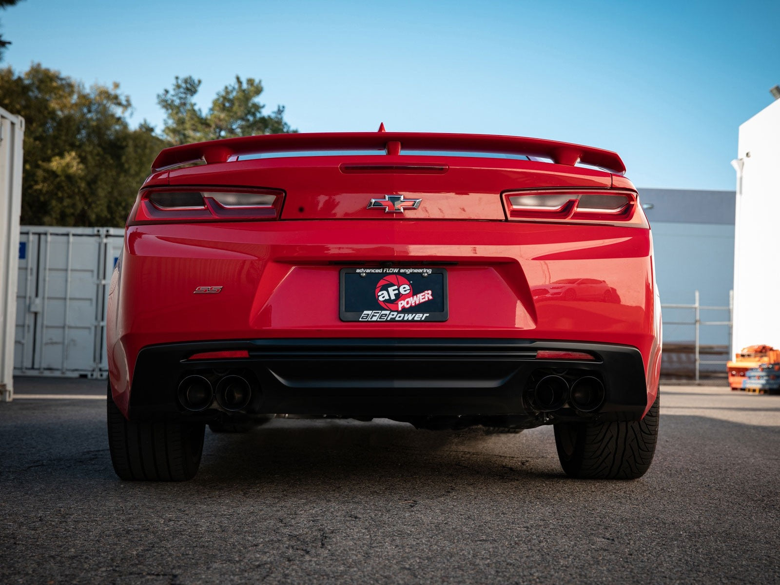 aFe POWER MACH Force-Xp 3in Axle-Back Exhaust 16-22 Chevrolet Camaro SS V8 6.2L w/o Mufflers - Black 49-44119NM-B