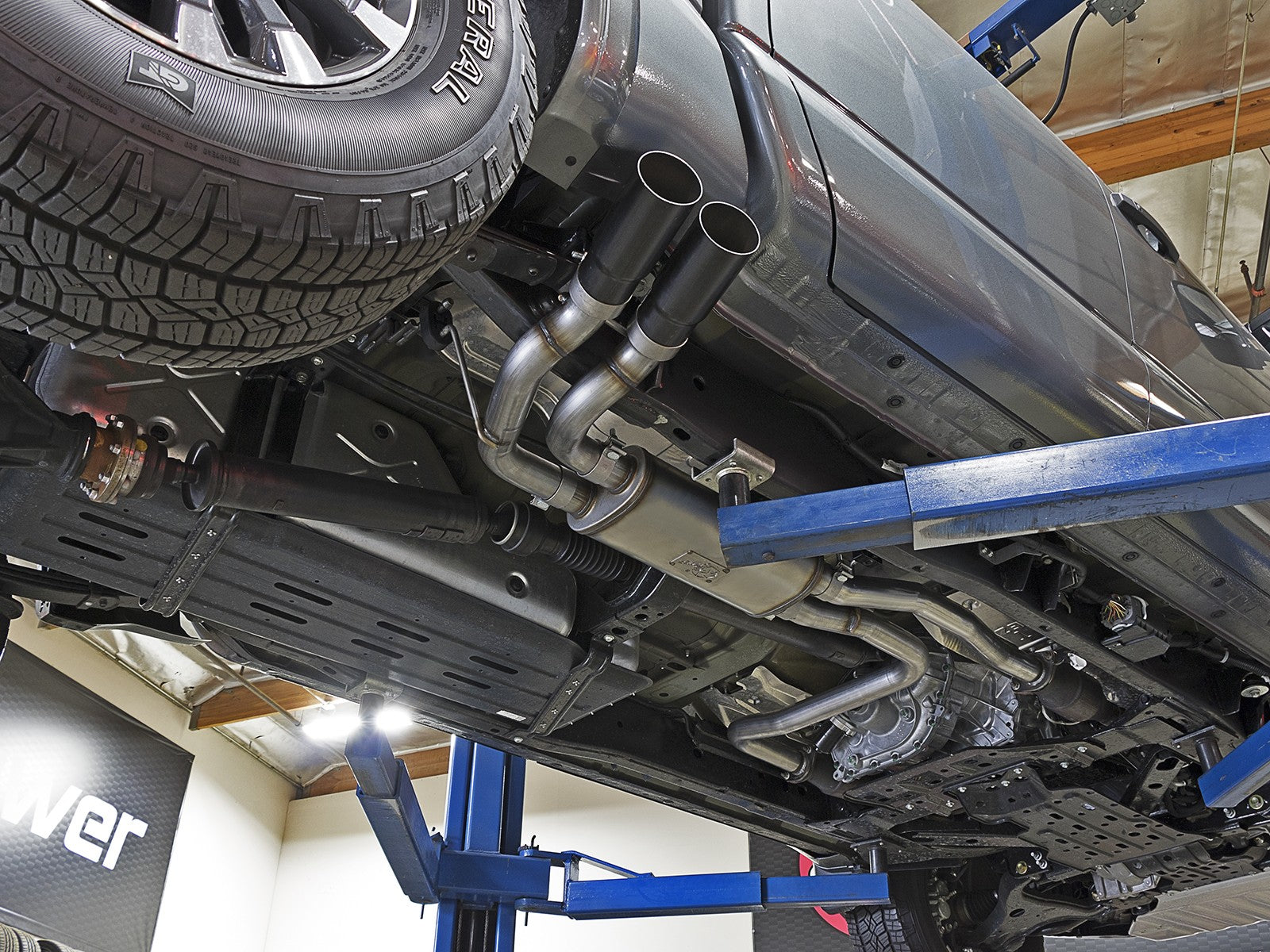 aFe POWER Rebel Series 2-1/2in 409 SS Cat Back Exhaust w/ Black Tips 17-22 Nissan Titan V8 5.6L 49-46126-B