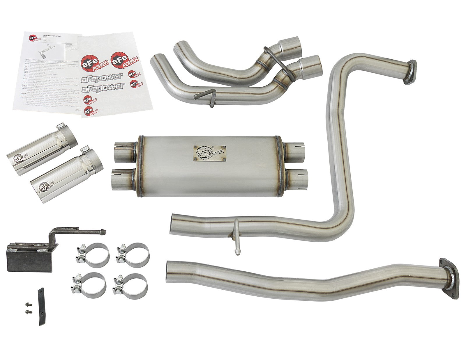 aFe POWER Rebel Series 2-1/2in 409 SS Cat Back Exhaust w/ Polished Tips 17-22 Nissan Titan V8 5.6L 49-46126-P