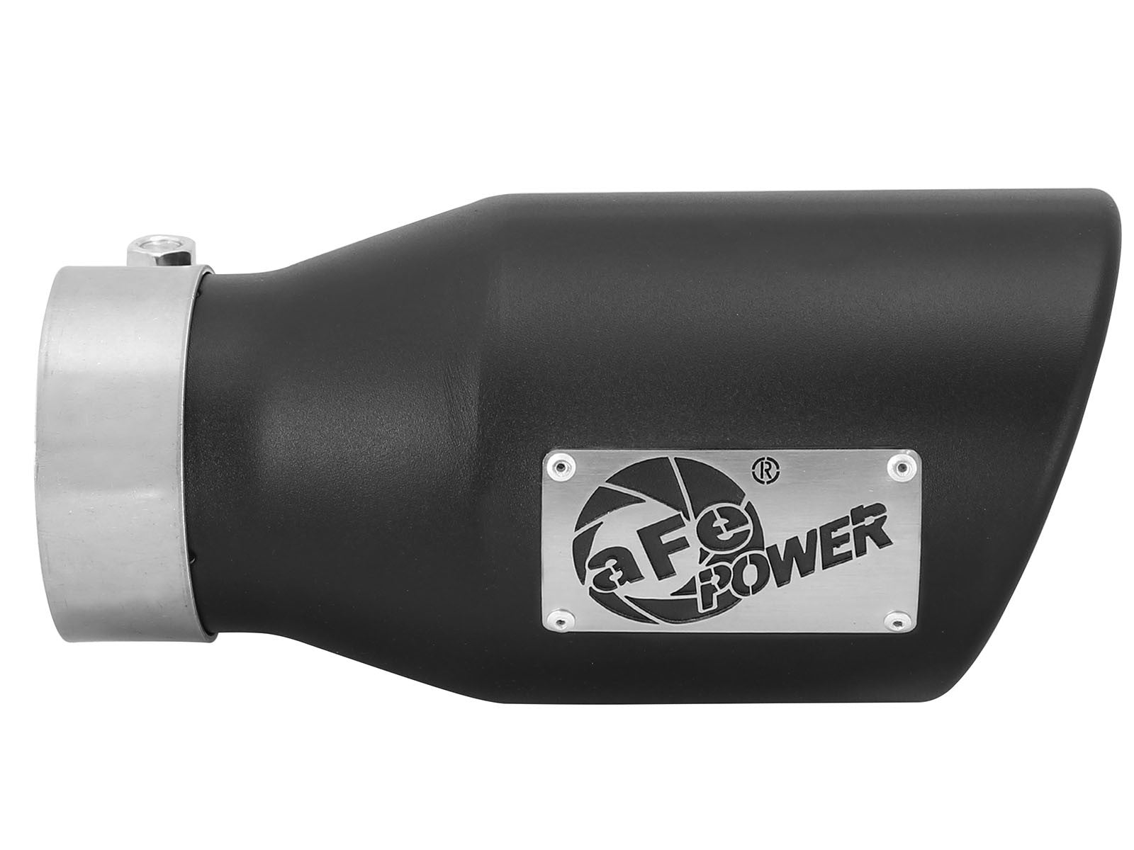 aFe Power Gas Exhaust Tip Black- 3 in In x 4.5 out X 9 in Long Bolt On (Black) 49T30451-B09