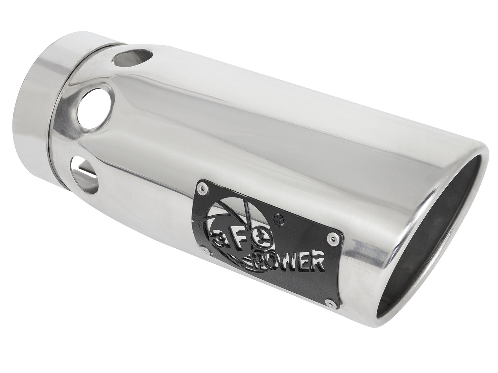 aFe Power Intercooled Tip Stainless Steel - Polished 4in In x 5in Out x 12in L Bolt-On 49T40501-P121