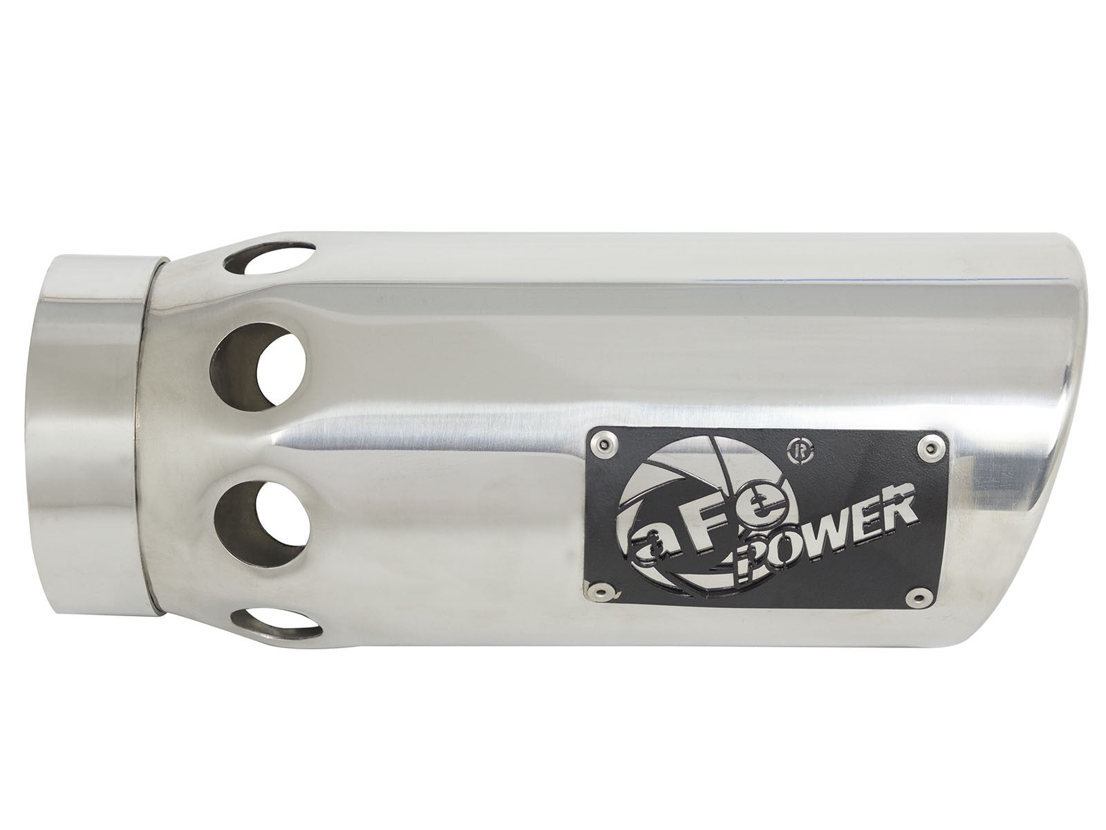 aFe Power Intercooled Tip Stainless Steel - Polished 4in In x 5in Out x 12in L Bolt-On 49T40501-P121