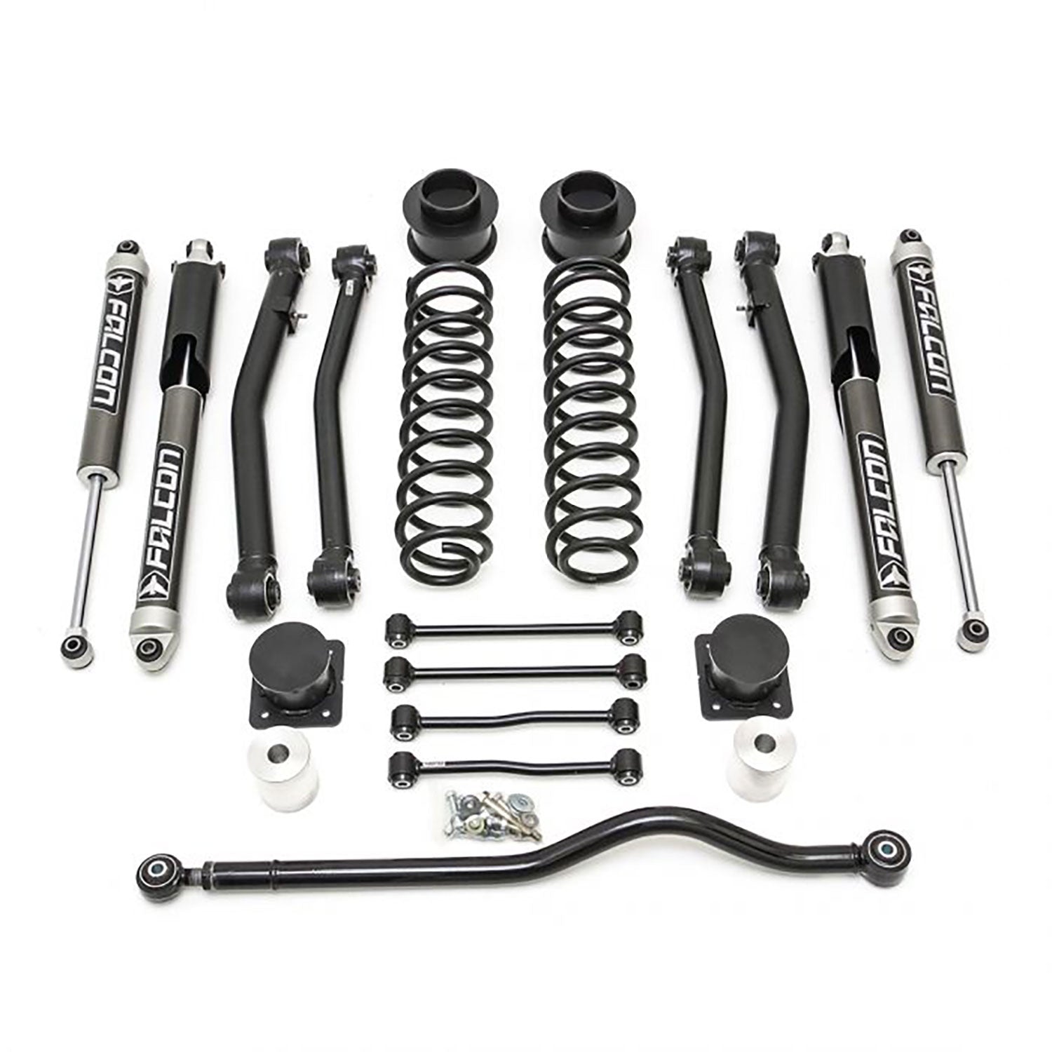 ReadyLIFT 4&quot; Front 3&quot; Rear Terrain Flex 4-Arm Kit w/ Flacon 2.1 Monotube Shocks 2020-2021 Jeep JT Gladiator 69-6041