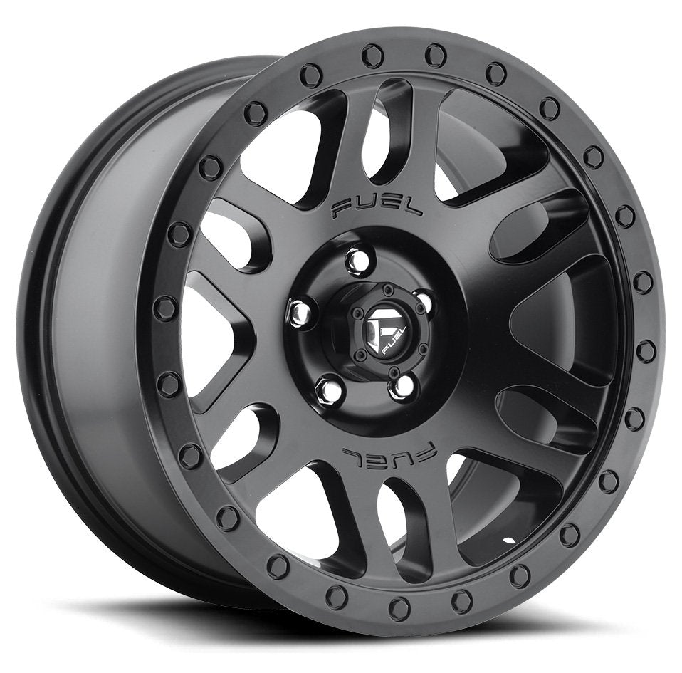 (Clearance - No Returns) 17x8.5 Fuel Off-Road Recoil Matte Black D584 6x120 7mm