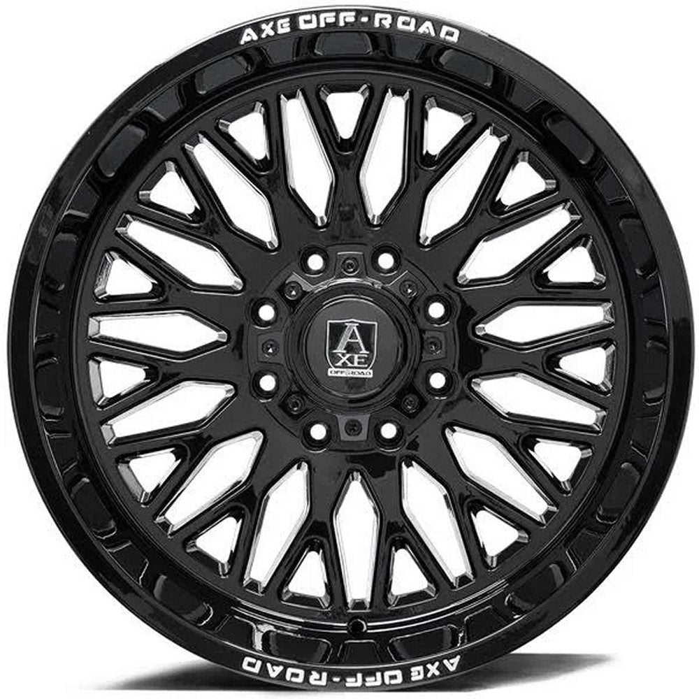 24x14 AXE Offroad Kratos Gloss Black (* May Require Trimming) 6x135 6x5.5/139.7 -76mm
