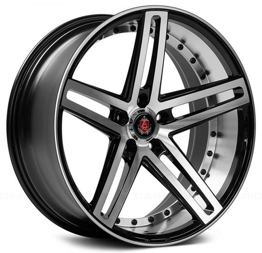 22x10.5 AXE EX20 Gloss Black Machined Face and Polished Barrel 5x4.25/108 (Custom)