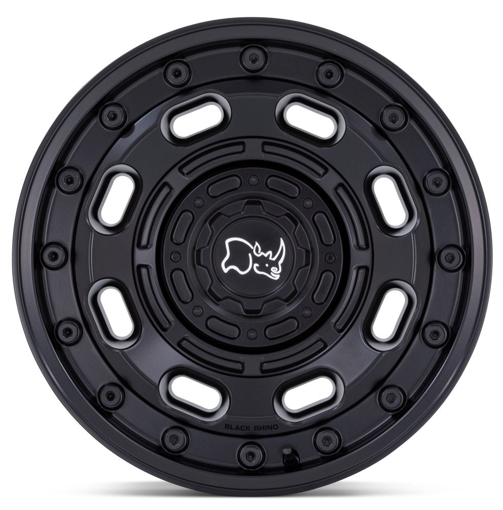 (Clearance - No Returns) 16x8 Black Rhino Atlas Matte Black 6x120 6x5.5/139.7 -10mm