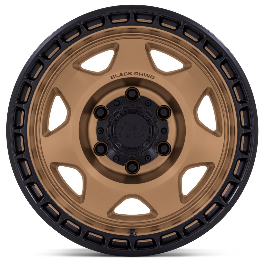 (Clearance - No Returns) 17X8.5 Black Rhino BR018 Voyager Matte Bronze w/ Matte Black Lip 6x5.5/139.7 -10mm