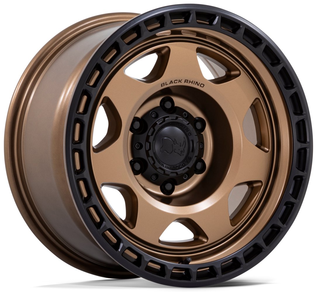 (Clearance - No Returns) 17X8.5 Black Rhino BR018 Voyager Matte Bronze w/ Matte Black Lip 6x5.5/139.7 0mm