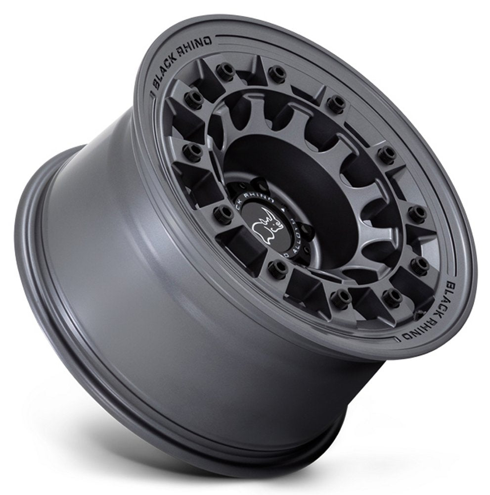 (Clearance - No Returns) 17x8 Black Rhino Fuji Matte Gunmetal 5x4.5/114.3 38mm