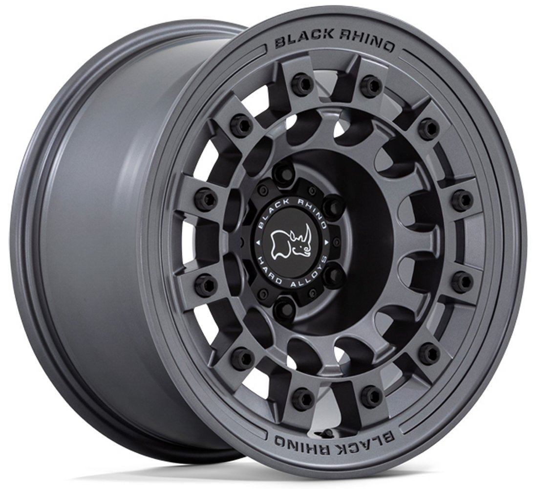 (Clearance - No Returns) 17x8 Black Rhino Fuji Matte Gunmetal 5x4.5/114.3 38mm