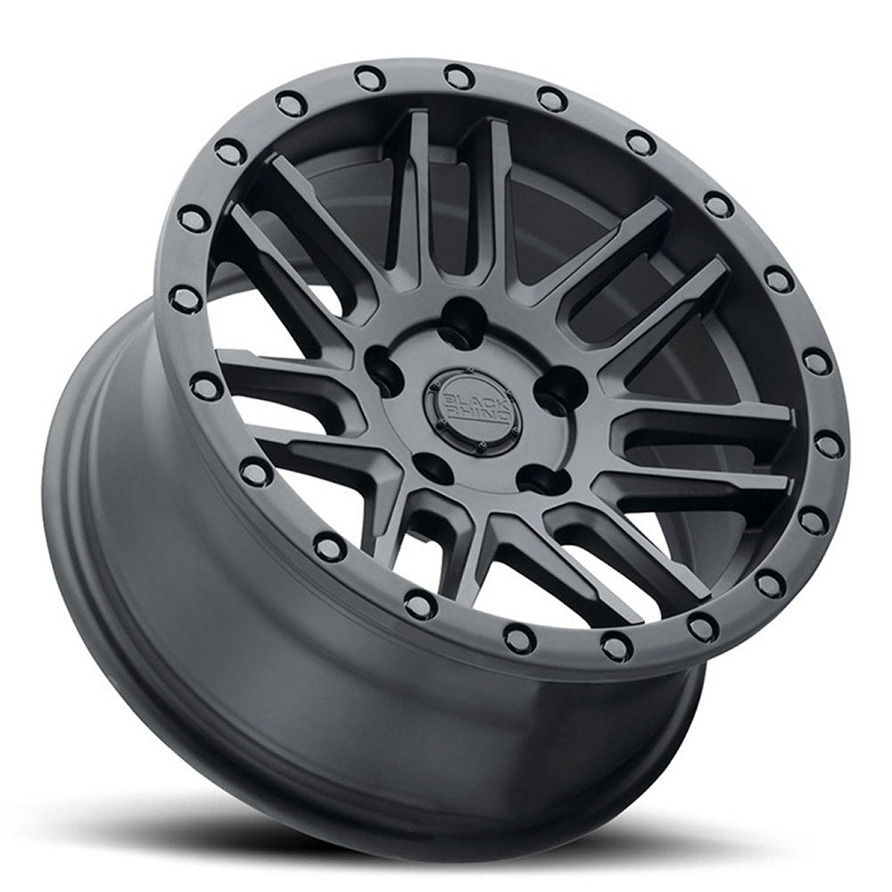 (Clearance - No Returns) 17x9.5 Black Rhino Arches Matte Black 6x4.5/114.3 12mm