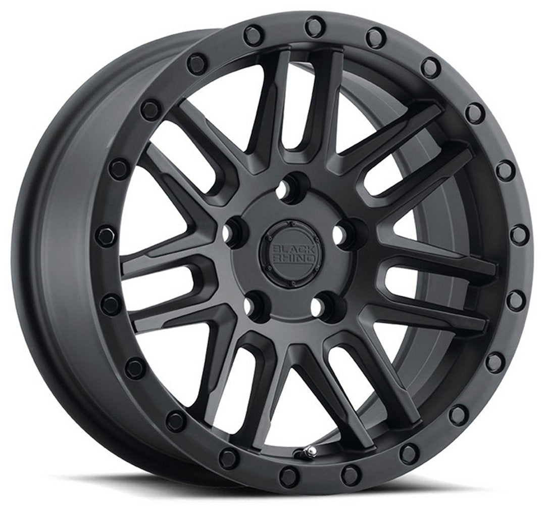 (Clearance - No Returns) 17x9.5 Black Rhino Arches Matte Black 6x4.5/114.3 12mm