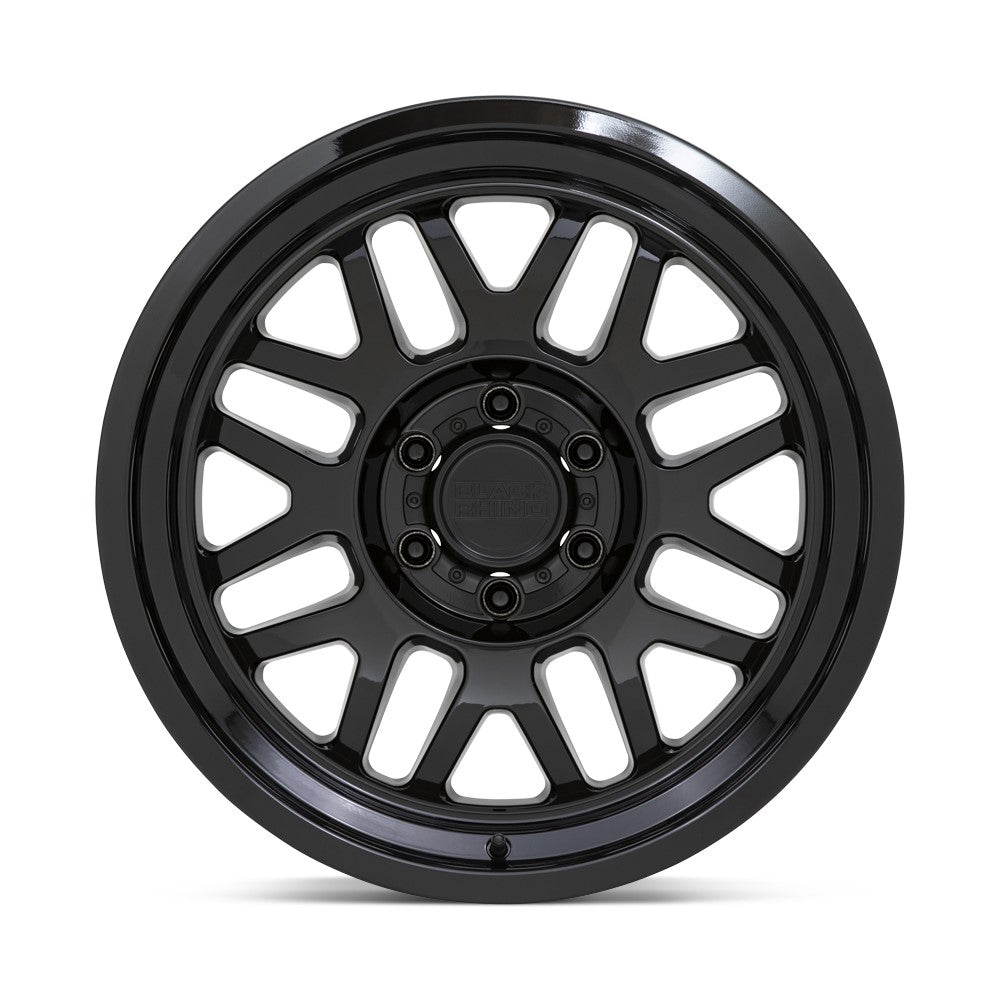 (Clearance - No Returns) 17x9.5 Black Rhino Delta Gloss Black 6x5.5/139.7 -18mm