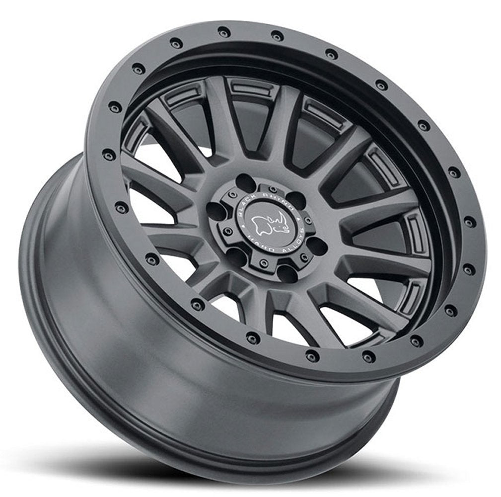 (Clearance - No Returns) 17x8.5 Black Rhino Dugger Gun Black 5x5/127 -34mm