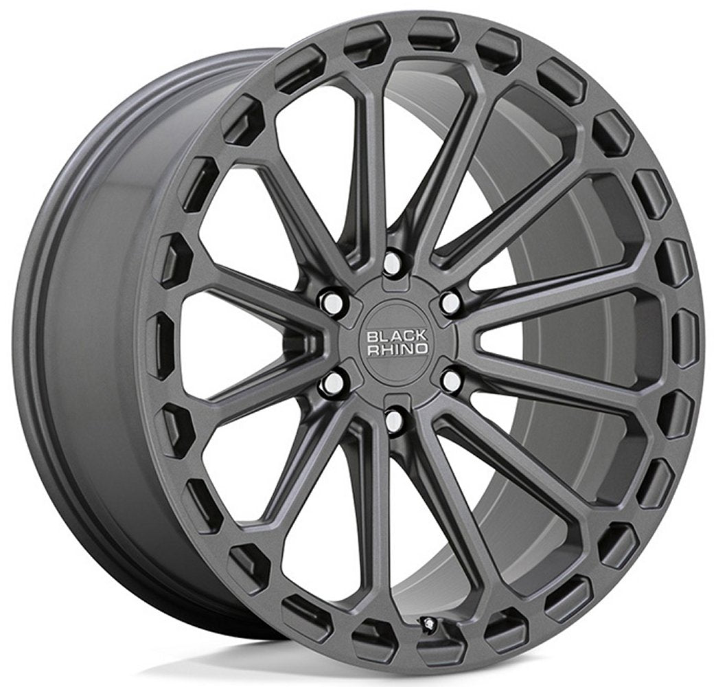 (Clearance - No Returns) 17x9.5 Black Rhino Kaizen Matte Gunmetal (Rotary Forged) 6x135 12mm