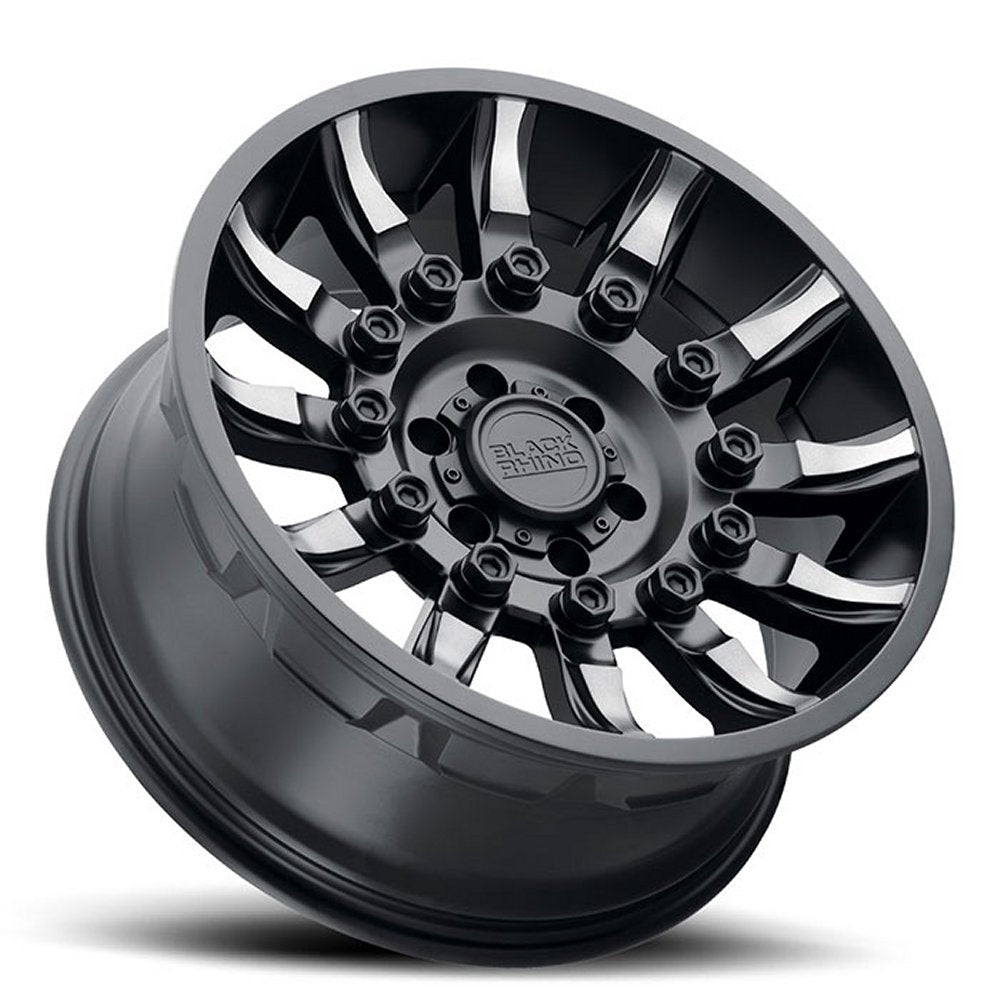 (Clearance - No Returns) 17x8.5 Black Rhino Mission Matte Black w/ Machined Tinted Spokes 6x5.5/139.7 0mm