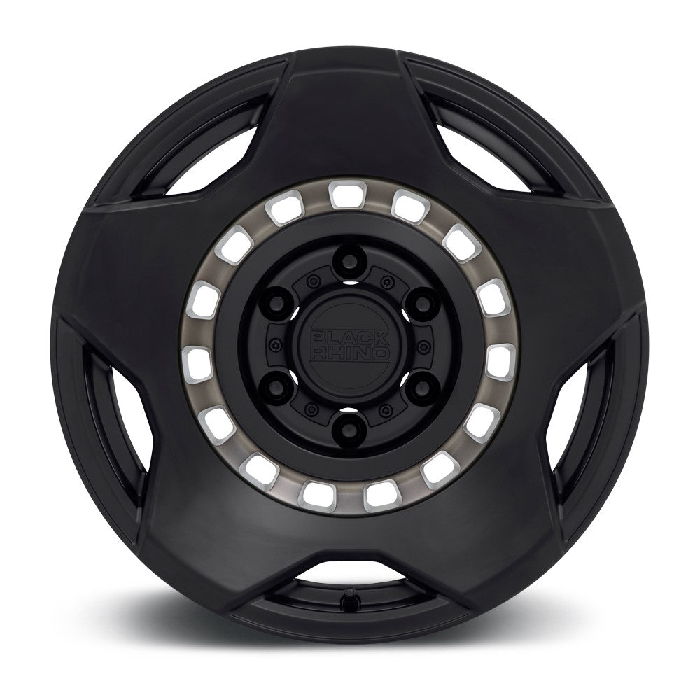 (Clearance - No Returns) 17x9 Black Rhino Muzzle Matte Black w/ Machined Tinted Ring 6x5.5/139.7 0mm