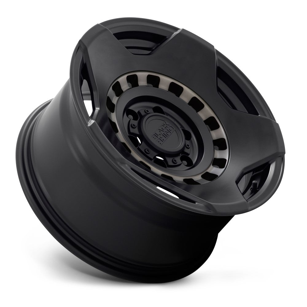 (Clearance - No Returns) 17x9 Black Rhino Muzzle Matte Black w/ Machined Tinted Ring 6x5.5/139.7 0mm