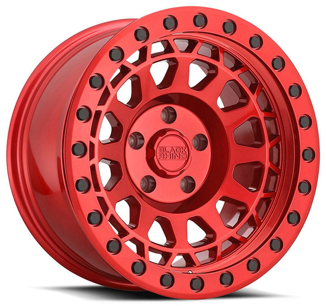 (Clearance - No Returns) 17x9 Black Rhino Primm Candy Red w/ Black Bolts 6x135 0mm