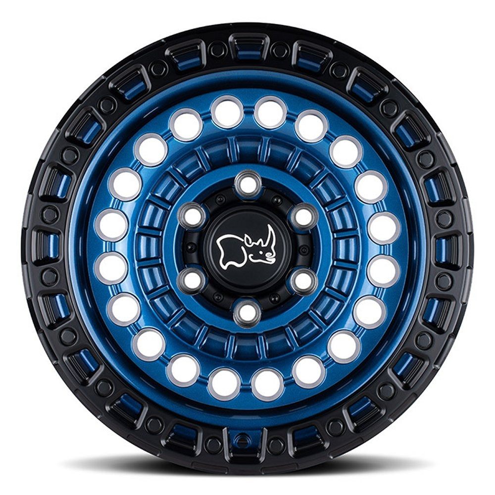 (Clearance - No Returns) 17x8.5 Black Rhino Sentinel Cobalt Blue w/ Black Lip 8x6.5/165 0mm