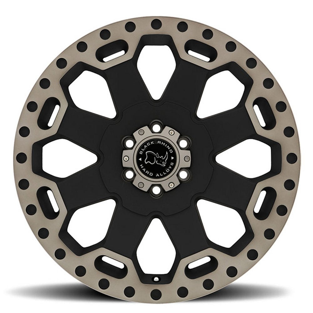 (Clearance - No Returns) 17x9 Black Rhino Warlord Matte Black w/ Machined Dark Tint Lip 6x135 12mm