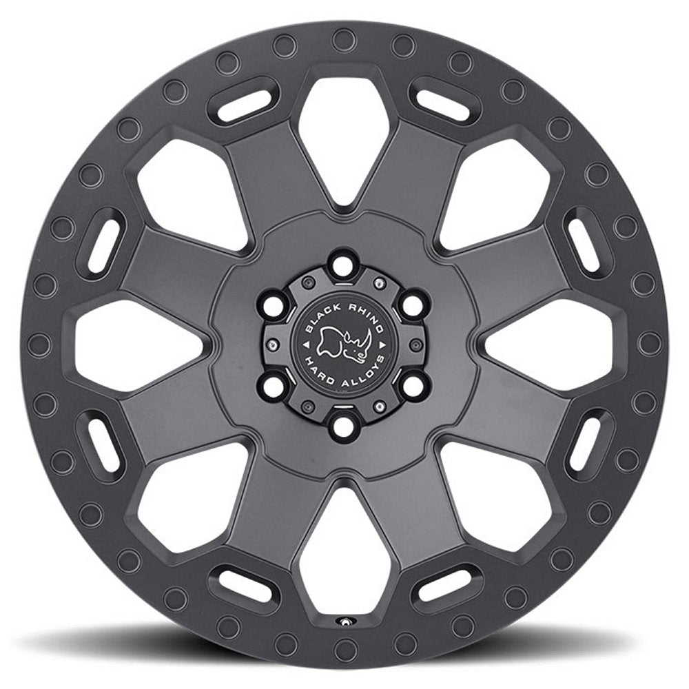 (Clearance - No Returns) 17x8 Black Rhino Warlord Matte Gunmetal  5x120 35mm