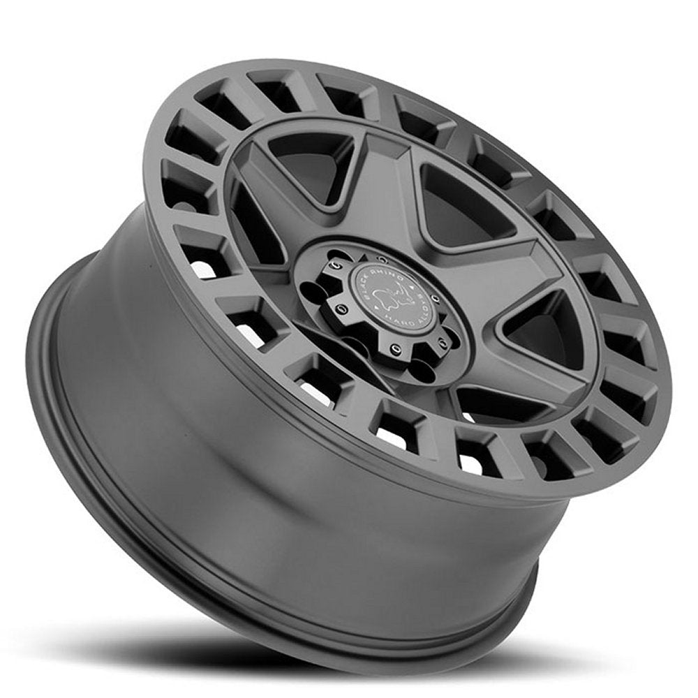 (Clearance - No Returns) 17x8 Black Rhino York Matte Gunmetal 5x4.5/114.3 35mm