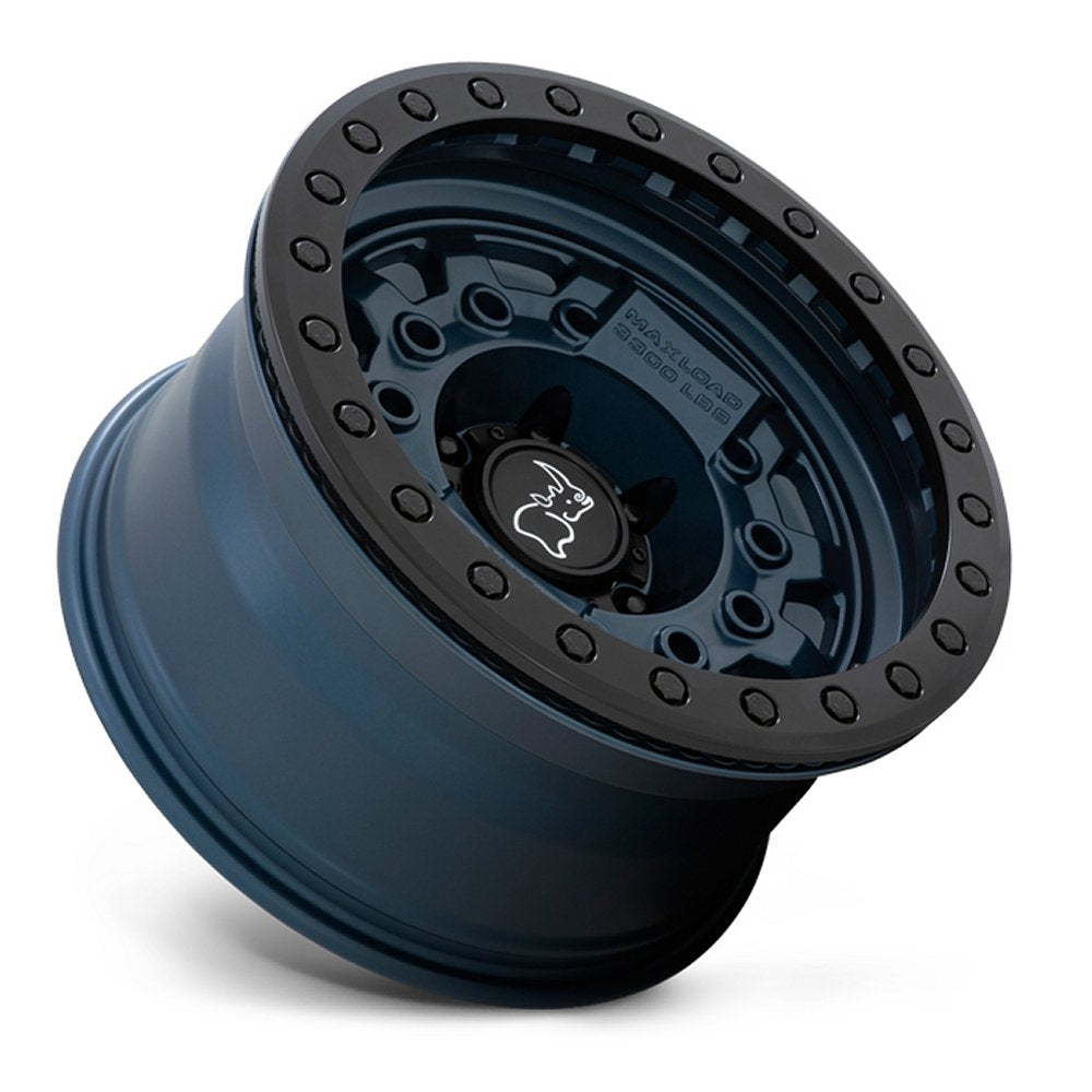 (Clearance - No Returns) 17x8.5 Black Rhino Avenger Beadlock Navy Blue w/ Black Hardware (True Beadlock) 6x5.5/139.7 0mm