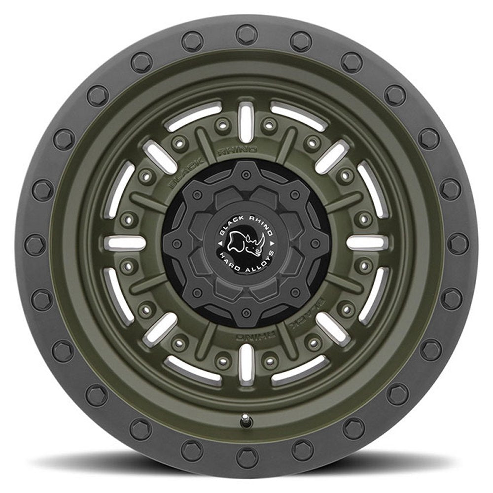 (Clearance - No Returns) 17x9.5 Black Rhino Abrams OD Green 6x5.5/139.7 -18mm